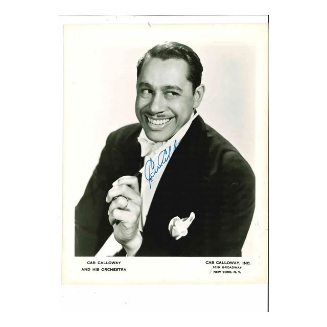 Signed Portrait Cab Calloway, Vintage Photo, Mid 20th-Century For Sale