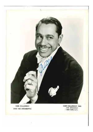Signed Portrait Cab Calloway, Vintage Photo, Mid 20th-Century