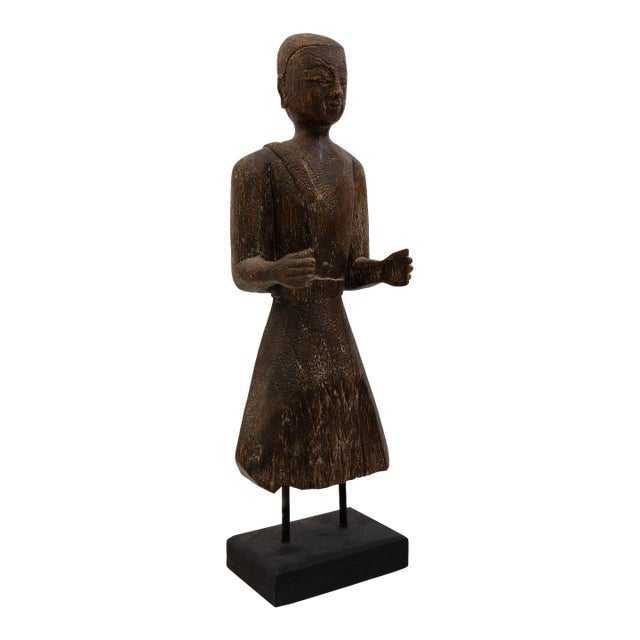 Female Tribal Wood Sculpture for Tozai Home For Sale
