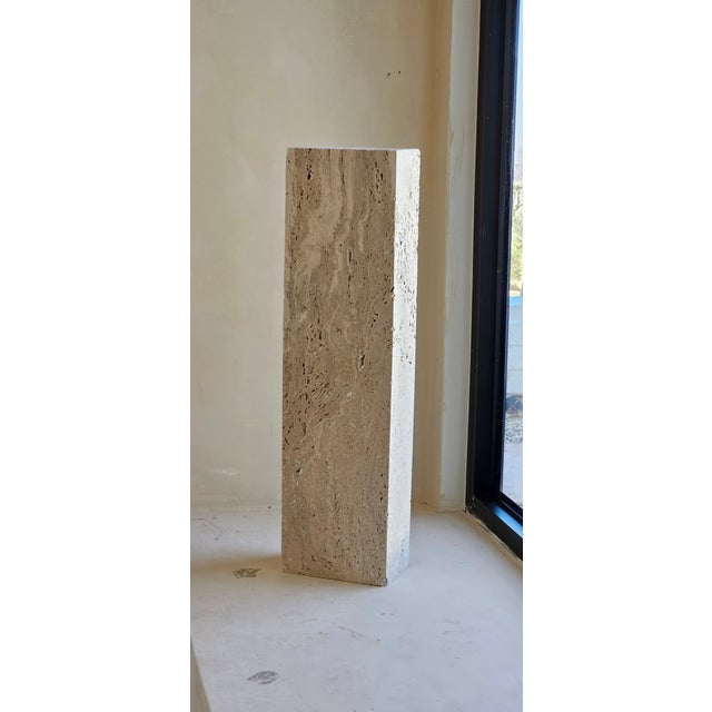 This exquisite travertine pedestal brings an elegant and natural touch to any room. Each piece is meticulously crafted...