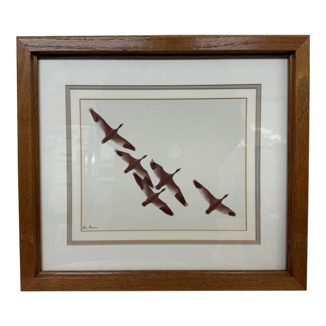 Lee Mann "Snow Geese in Flight" Original Photographic, Framed For Sale