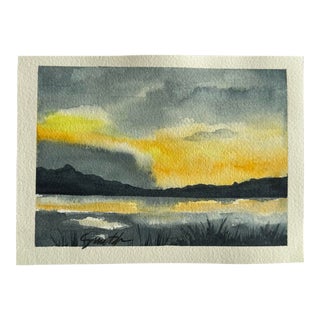 Signed Original Watercolor Painting “Like a Fingerprint” For Sale