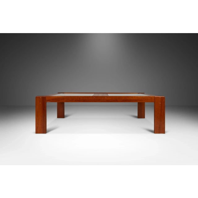 Wood Danish Modern Low Profile Coffee Table in Teak W/ Glass Top by Skrillinge Mobelfabrik, Denmark, C. 1970s For Sale - Image 7 of 12