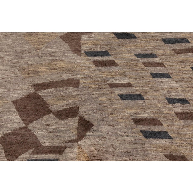 Modern Contemporary Abstract Design Handmade Wool Rug by Doris Leslie Blau For Sale - Image 3 of 6
