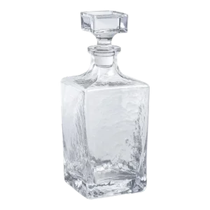 Puertollano Hammered Glass Decanter