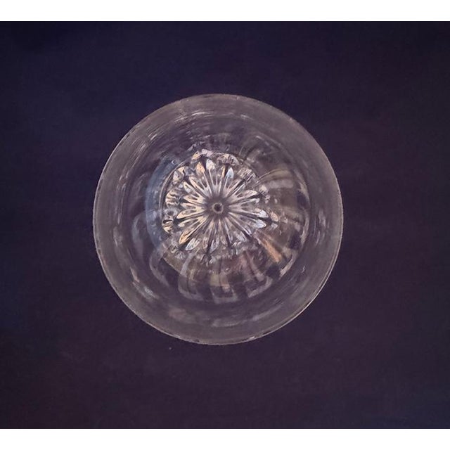 Noritake Clear Vintage Noritake "Turning Point" Blown-Crystal Champagne Stemware- Set of 5 For Sale - Image 4 of 7