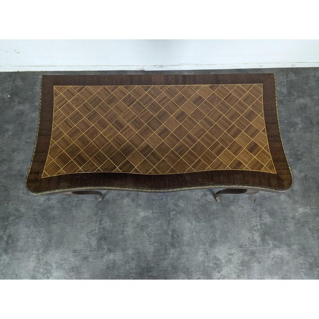 Louis XV Style Marquetry and Gilt Bronze Gaming Table For Sale - Image 4 of 10
