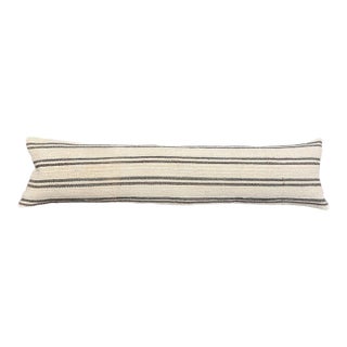 Turkish Hemp Pillow Cushion Natural Beige Brown Cushion Cover 12x46 For Sale