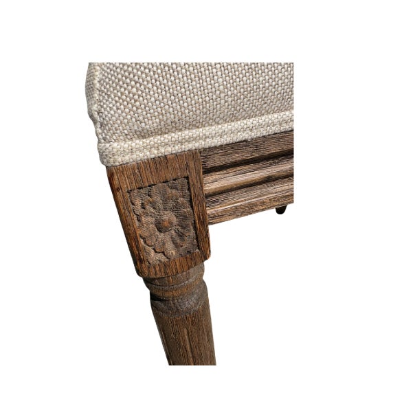 Wood Restoration Hardware Vintage French Square Back Side Chairs – Set of 4 For Sale - Image 7 of 8