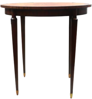Pasargad N Y Aubergine Finished Mahogany Oval Occasional Table