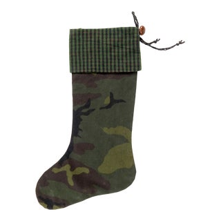 Custom Camouflage Christmas Stocking For Sale