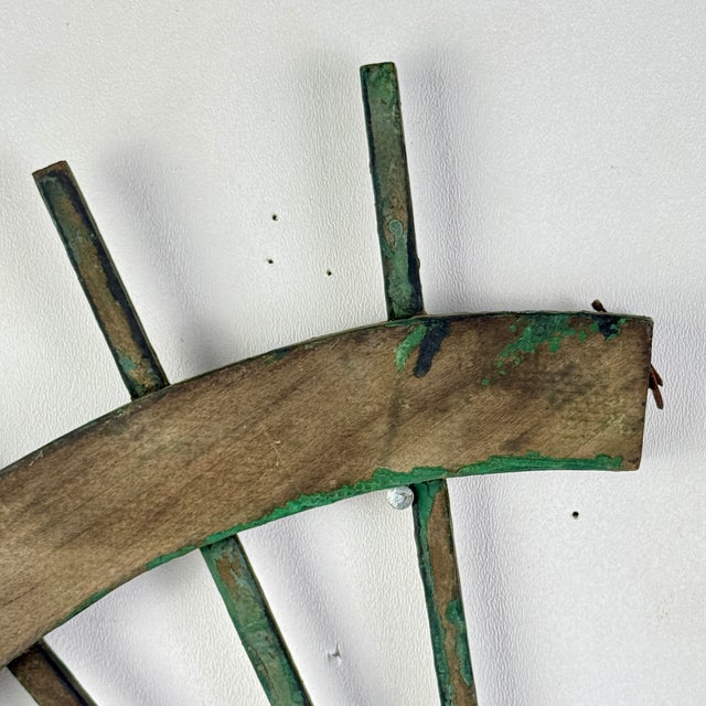 1900s Pair of Architectural Salvage Double Sided Sunburst Like Design Wooden Wall Elements For Sale - Image 4 of 13