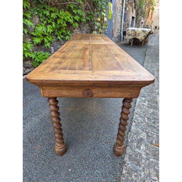 Rustic Antique French Oak Drapers Table, 1800s For Sale - Image 3 of 18