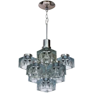 Gaetano Sciolari Ice Cube Chandelier for Lightolier