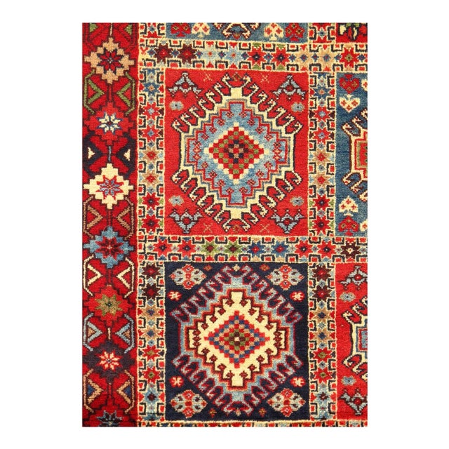 The pile used in Yalameh rugs is very fine, particularly in comparison to other tribal designs, using soft wool based on a...