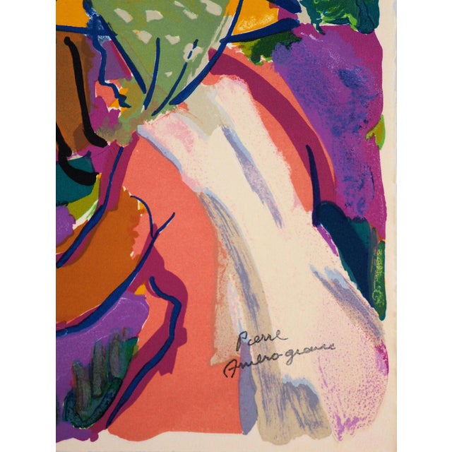 Pierre Ambrogiani, Provencal Lavender Field, Lithograph For Sale - Image 4 of 5