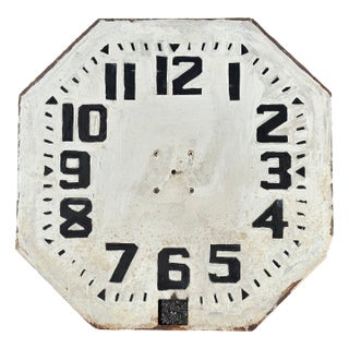 Late 19th C. Large Railway Stations Style Clock Face For Sale