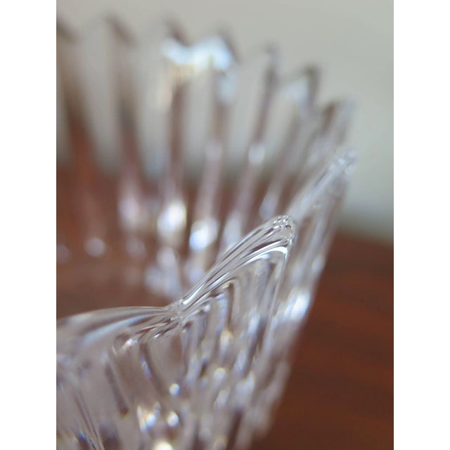 An interesting heavy crystal bowl by "Orrefors", Sweden. Signed with paper label.