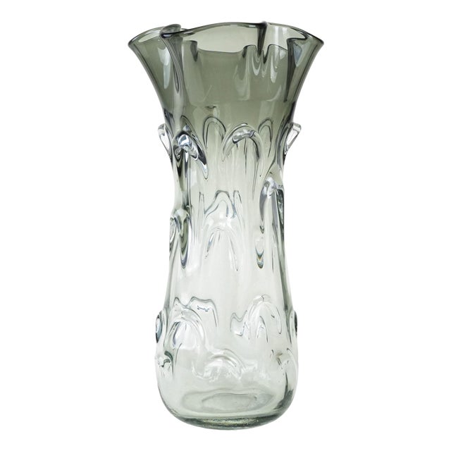 Grey Murano Glass Vase, Italy, 1960s For Sale