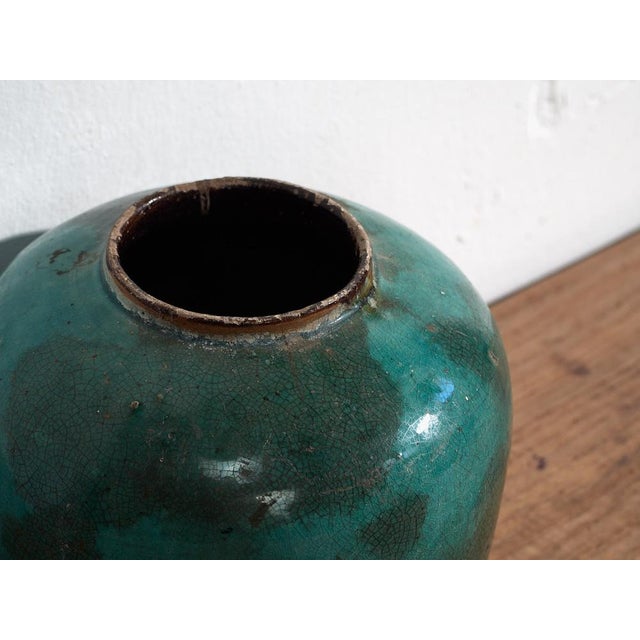 Antique Chinese Green Vase For Sale - Image 3 of 6