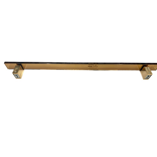 Champagne Fontana Arte Art Glass Towel Bar 18” For Sale - Image 8 of 11