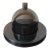 Vintage Dansk Acrylic Cheese Dome and Platter in Charcoal Gray For Sale