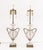 Pair of Regency Style Molded Clear Glass and Brass Lamps, each with twist form arms mounted on square brass base. 29.25" H...