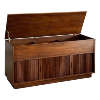 1960s Dual Storage Tambour Credenza For Sale