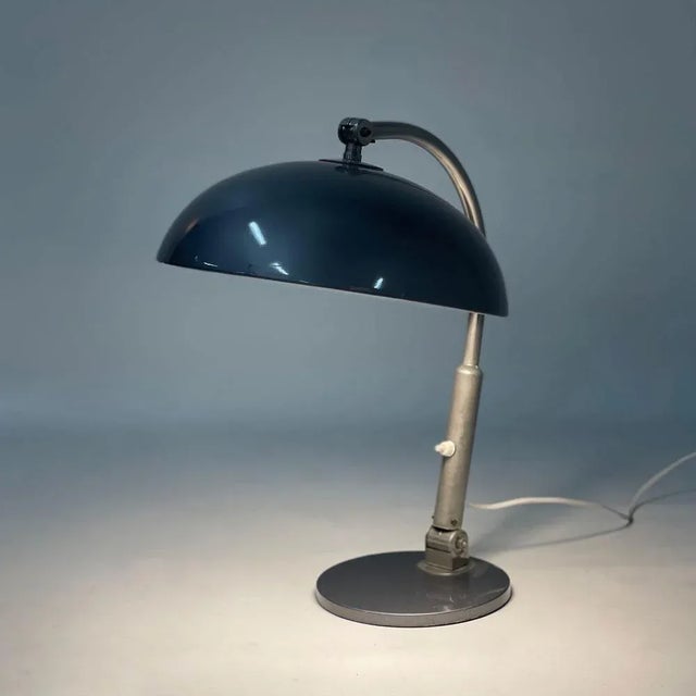Model 144 Silver Grey Desk Lamp by H. Busquet for Hala, 1950s For Sale - Image 3 of 14