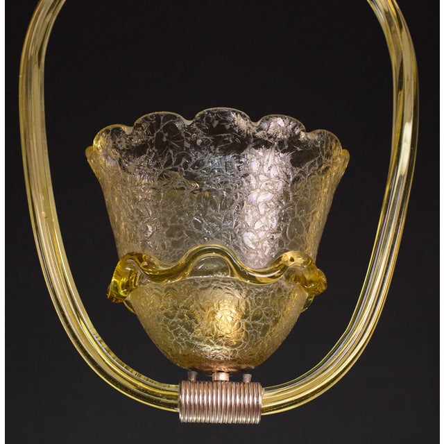 Amber Art Deco Barovier E Toso Pendant, 1940 For Sale - Image 9 of 12