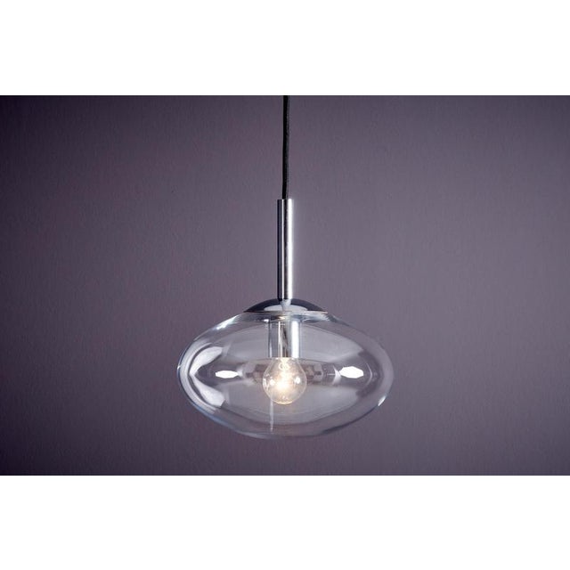 Glass Lens-Shaped Pendants from Kinkeldey, Germany, 1970s For Sale - Image 8 of 11