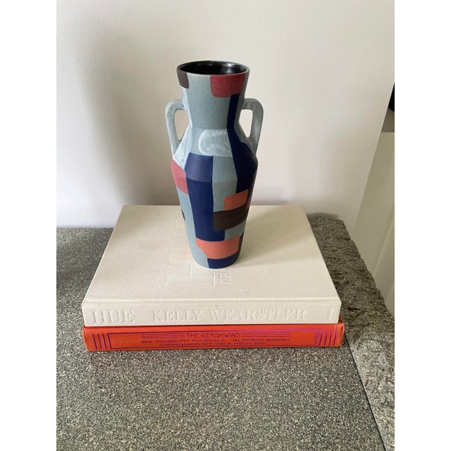 Hand-Painted Geometric Modernist Urn Vase For Sale In Chicago - Image 6 of 11