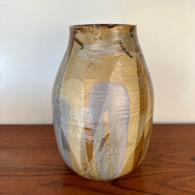 Studio Made Glazed Ceramic Vessel Signed For Sale - Image 10 of 10