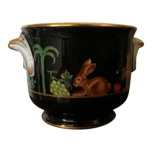 Tiffany & Co. Private Stock Paris Porcelain Cachepot by Le Tallec for John Loring in the Black Shoulder Pattern
