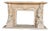 Hand-Carved Fireplace Mantle with Cherubs and Shield Cartouch For Sale