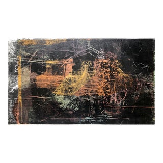 Oscar Murillo, Latin American Figurative Abstract Expressionist Mixed Media Monoprint Painting For Sale