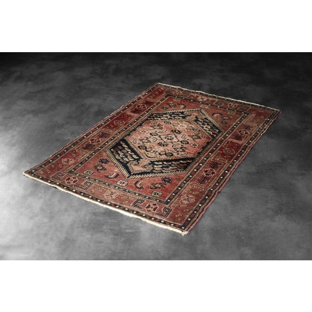 Hand-Woven Oriental Hamadan Kamse Rug, 1960s For Sale - Image 18 of 18