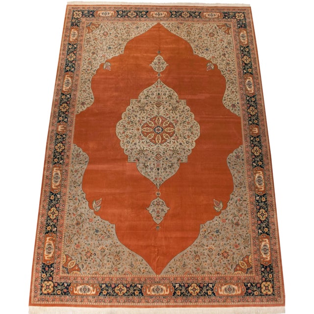 Vintage Bulgarian Tabriz Design Rug - 14' X 20'10" For Sale - Image 9 of 11