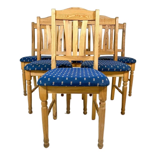 Late 20th Century 6 Scandinavian Modern Dining Chairs Set For Sale