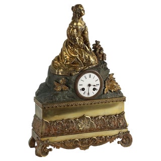 Gilt Bronze Pendulum Clock For Sale