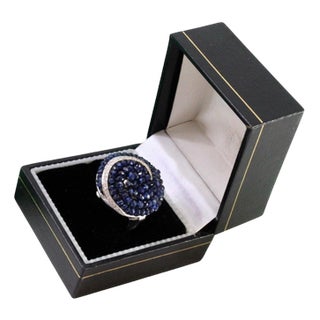 White Gold Ring with Brilliant-Cut Diamonds For Sale