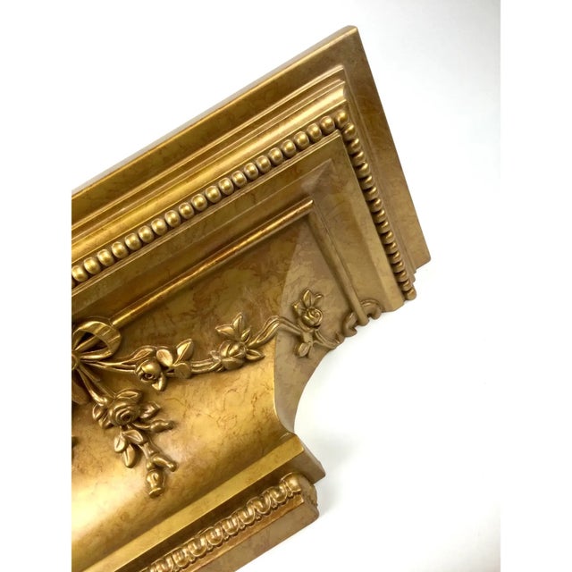 Gold Gold Painted Traditional Wall Mounted Shelf For Sale - Image 8 of 11