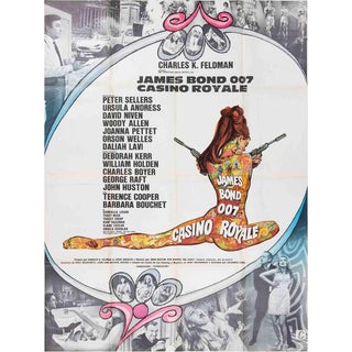 Vintage Psychedelic Casino Royale Poster, French Grande,1960s, Paper For Sale