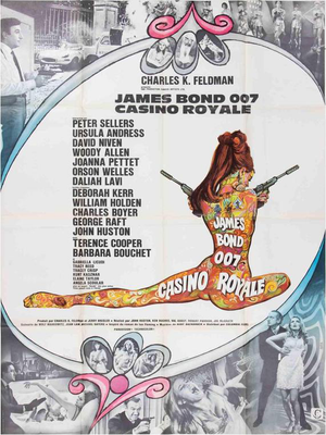 Vintage Psychedelic Casino Royale Poster, French Grande,1960s, Paper