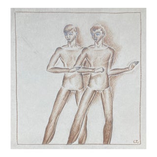 1930s Clifford Thompson Male Figure Drawing For Sale