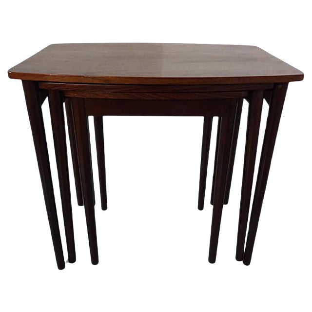 Danish Rosewood Nesting Tables, 1960s, Set of 3 For Sale