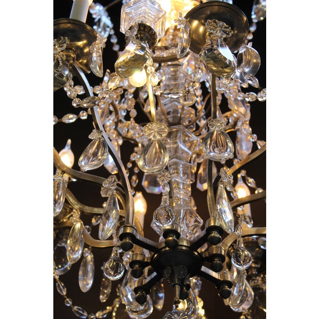 Antique Marie-Antoinette Style Chandelier in Crystal, 1890s For Sale - Image 14 of 15