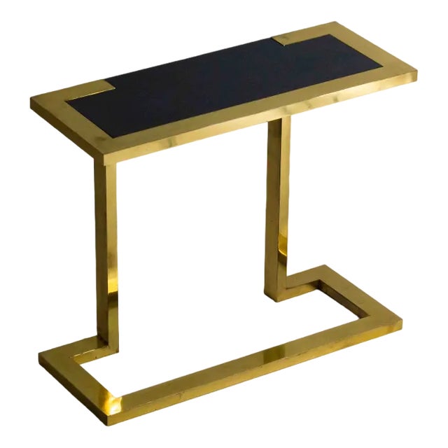 Console in Bronze and Blue Granite attributed Nucci Valsecchi, Italy, 1970s For Sale