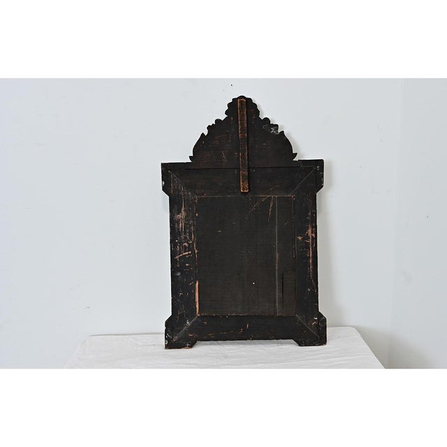 French 19th Century Petite Brass Cushion Mirror For Sale - Image 10 of 11