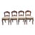 Set of Four American Empire Burled Mahogany and Upholstered Side Chairs For Sale